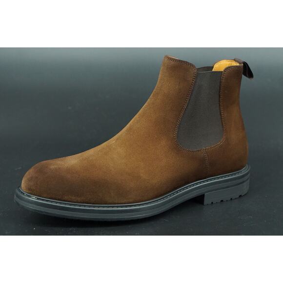 Magnanni Bonn Chelsea Mid Brown Men's Ankle Boot Size 10 New $399 - Picture 9 of 12